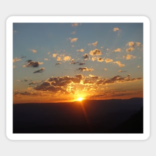 Fiery sunset with clouds Sticker